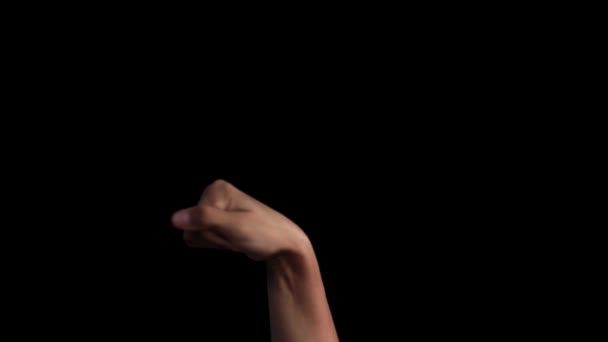 Tek Bir Insan Eli Yukarı Geliyor Baş Parmak Işareti Gösteriyor — Stok video