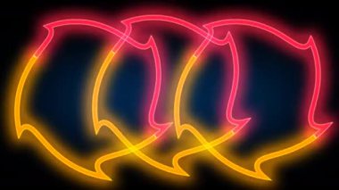 Neon ışıkları olan çokyıldız - hareket