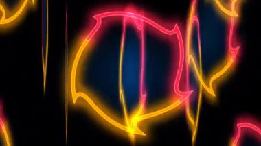 Neon ışıkları olan çokyıldız - hareket
