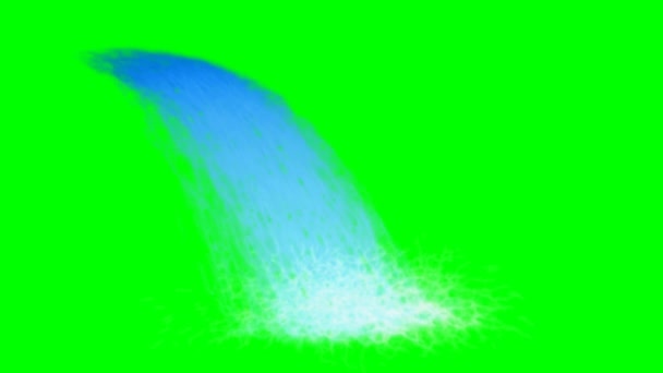 Niebieski Wodospad Animacja Zielony — Wideo stockowe