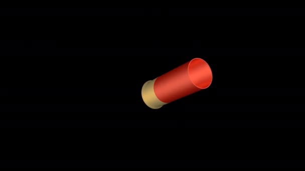 Empty Shotgun Bullet Shell — Stock Video