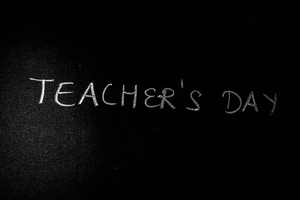 Tableau Noir Bois Concept Journée Des Enseignants — Photo