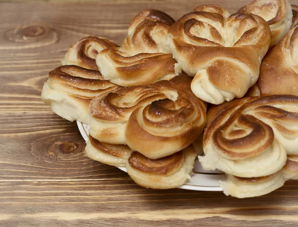 Buns Bread Pie Delicious Dessert Brownies Ruddy — Stock Photo, Image