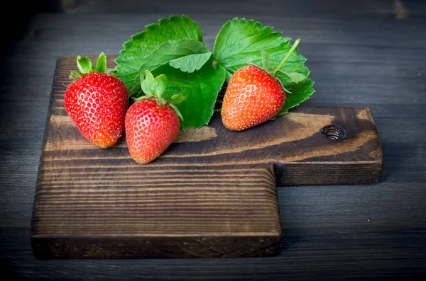 Verse Rijpe Aardbeien Heerlijk Mooi Zomer Traktaties — Stockfoto