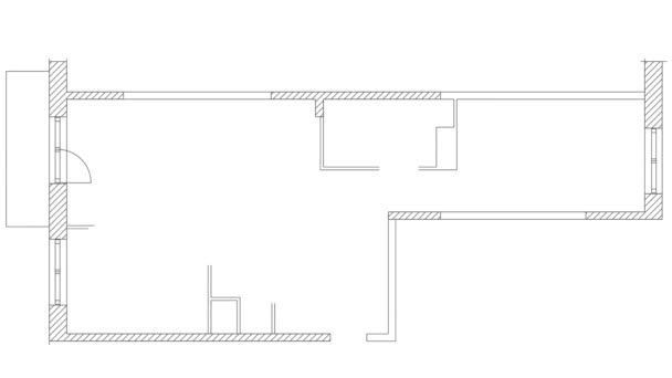 Símbolos de móveis de casa padrão usados em planos de arquitetura, conjunto de ícones de planejamento de casa, elementos de design gráfico. Pequena sala plana - planos de vista superior . — Vídeo de Stock