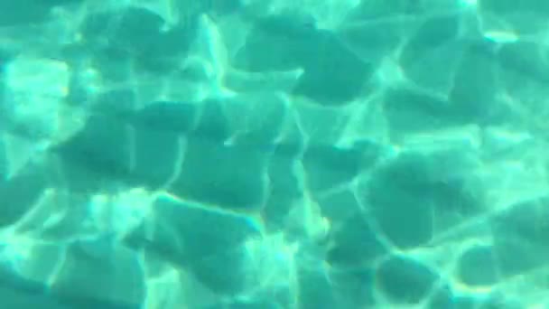 Video Shooting Sea Immersion Water Pure Turquoise Water Sand Lying — Stock Video