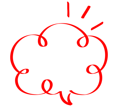 Kırmızı Çizgilerde Bulut Şeklinde Konuşma Baloncuğu İllüstrasyonu. Üç çizginin ve bulut şekilli konuşma baloncuklarının tasviri bir ilham ya da farkındalığı simgeliyor..