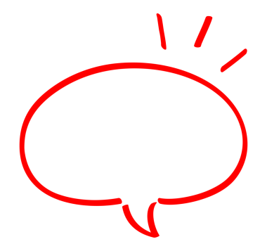 Basit Kırmızı Hat Konuşma Kabarcığı Çizimi. Bu üç satırın ve duyguları ifade eden bir konuşma baloncuğunun çizimi..