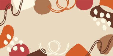 Bu, sonbahar renginin arkaplanındaki bir görüntünün klipsli bir sanat resmidir. Soyut desen arkaplan rengi çizimi.