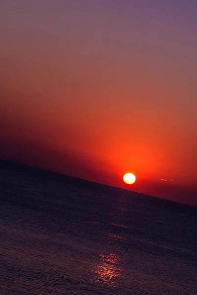 Belo Pôr Sol Tropical Praia Mar Andaman Koh Tao Tailândia — Fotografia de Stock