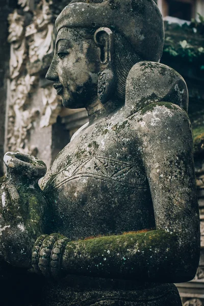 Retrato Primer Plano Forma Arte Escultórico Tradicional Piedra Incorporada Los — Foto de Stock