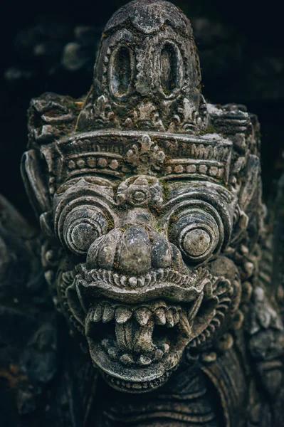 Retrato Primer Plano Forma Arte Escultórico Tradicional Piedra Incorporada Los —  Fotos de Stock