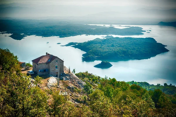 Casa Campo Lago Las Montañas Montenegro Hermosa Vista —  Fotos de Stock
