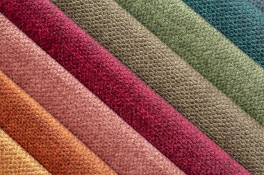 Kumaş şeritler. farklı renklerde çizgili arkaplan