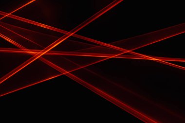 Lazer ışığı. Dalgalanan ve bükülen ışık çizgileri