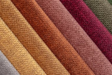 Kumaş şeritler. farklı renklerde çizgili arkaplan