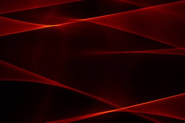 Lazer ışığı. Dalgalanan ve bükülen ışık çizgileri