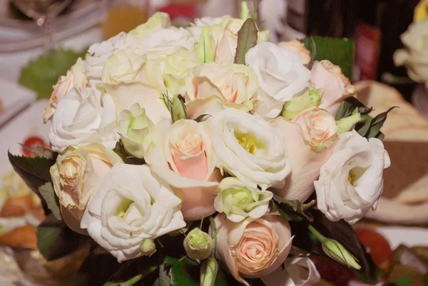 Gyönyörű Rózsák Csokor Közelről — Stock Fotó