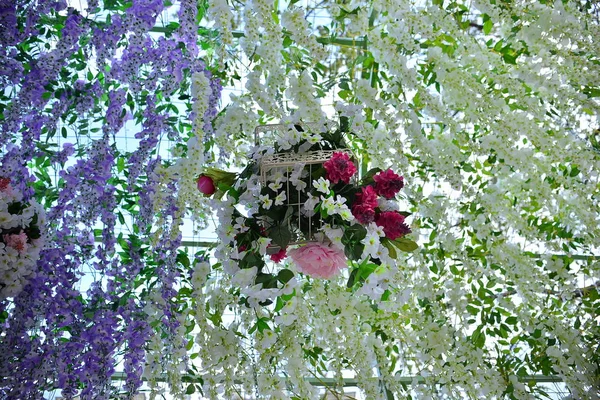 Blommor Dekoration Trädgården — Stockfoto
