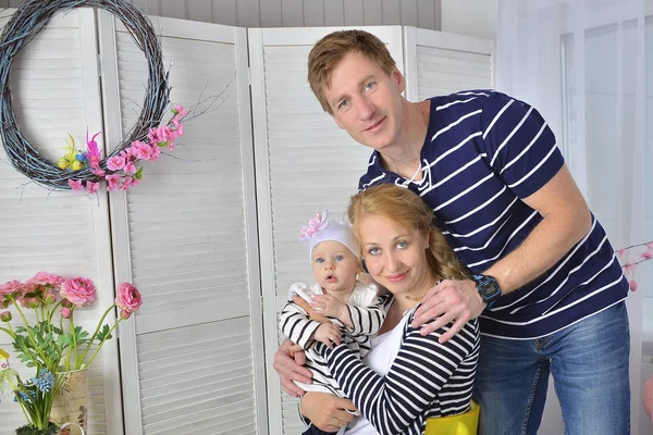 Una Famiglia Felice Padre Madre Bambino — Foto Stock