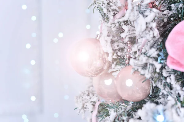 Beautiful Decorated Christmas Tree Background — Stock Photo, Image