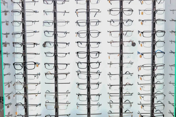 Moscou Rússia Fevereiro 2019 Mostra Com Óculos Amostras Quadros Multicores — Fotografia de Stock