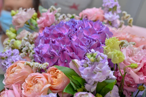 Csokor Friss Csodálatos Virágokkal — Stock Fotó
