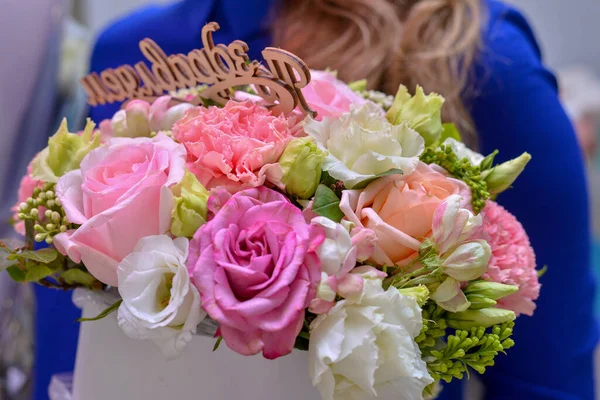 Csokor Friss Csodálatos Virágokkal — Stock Fotó