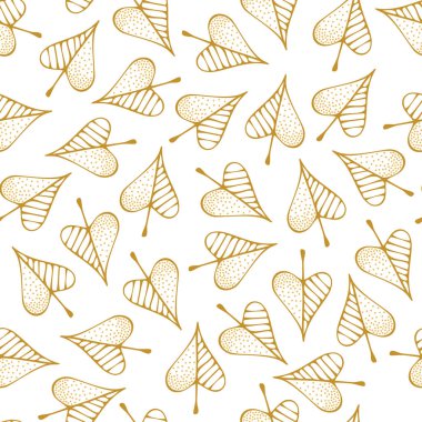 Ihlamur yapraklarıvektör dikişsiz desen.