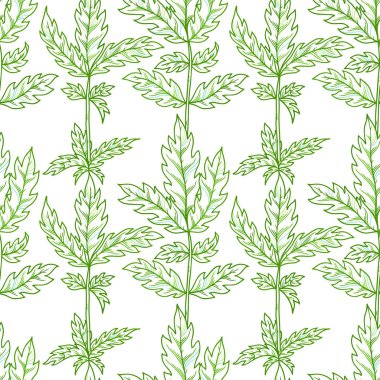 Yaprakların vektörsüz deseni.