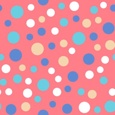 Renkli dairelerin vektör dikişsiz deseni.