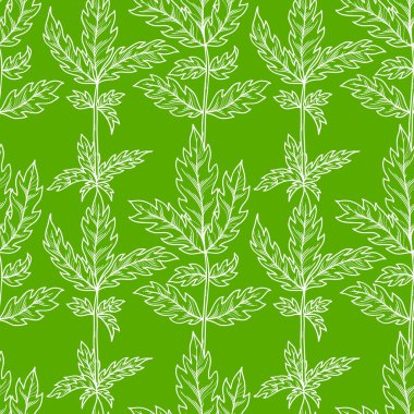 Yaprakların vektörsüz deseni.