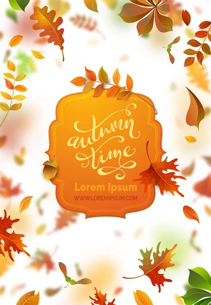 Vecteur lumineux automne feuilles tombent . — Image vectorielle