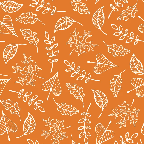 Modèle vectoriel sans couture des feuilles d'automne. — Image vectorielle