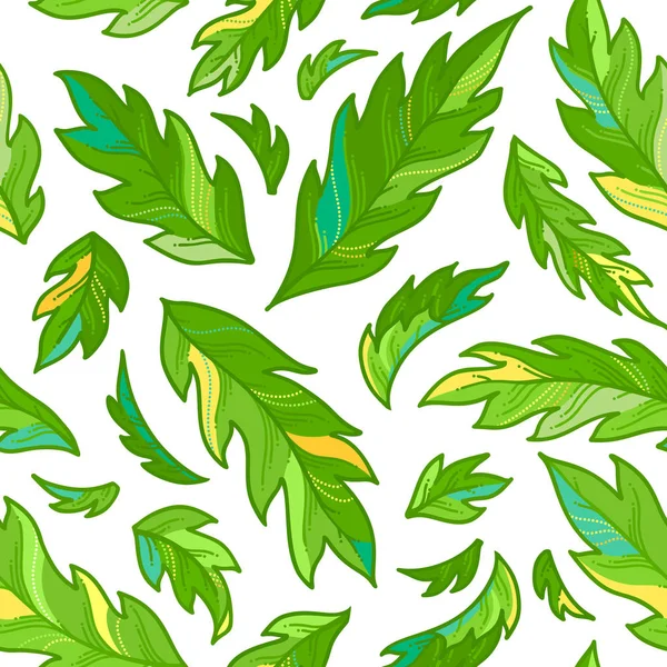 Modèle de feuilles sans couture vectorielle. — Image vectorielle