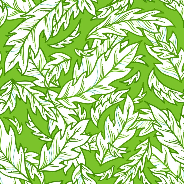 Modèle de feuilles sans couture vectorielle. — Image vectorielle