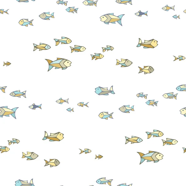 Vector seamless fish pattern. — Stock Vector