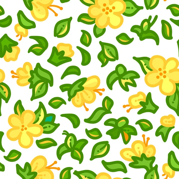 Vector patrón floral sin costura. — Archivo Imágenes Vectoriales