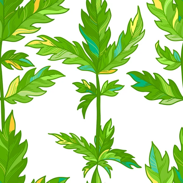 Modèle de feuilles sans couture vectorielle. — Image vectorielle
