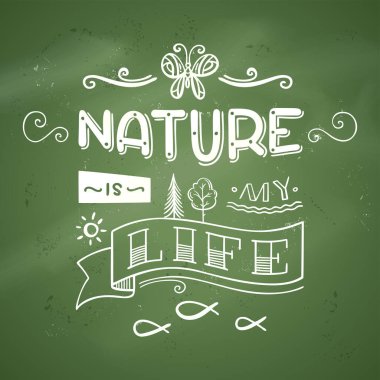 Eşsiz el yapımı ilham verici bir alıntı. Yeşil karatahta arka planında vektör tebeşir harfleri var. Poster, kupa, afiş, çanta, kart veya tişört tasarımı için baskıları kullanmaya hazır.