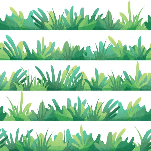 Hierba Verde Hojas Sobre Fondo Blanco Fondo Verano Ilimitado — Vector de stock