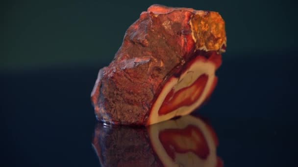 Vzácné Minerály Drahokamy Polodrahokam — Stock video