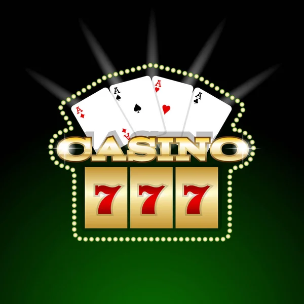 Casino Schildervorlage Eps10 Vektordatei — Stockvektor