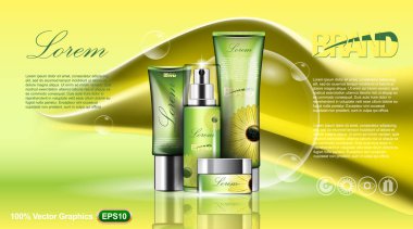 Vücut kremi şablonu. Vektör grafikleri