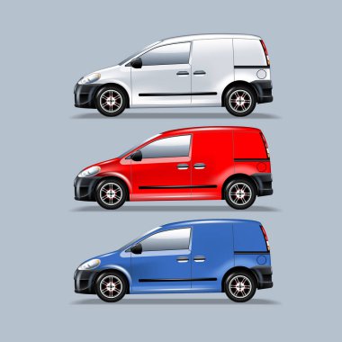 Vans reklam montaj için kümesi. Şablon katmanları
