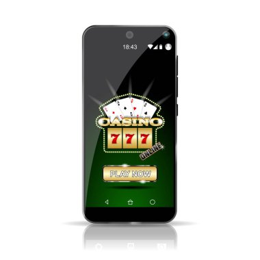Oyun Casino online gösterilen Smartphone. Son derece ayrıntılı şablonu