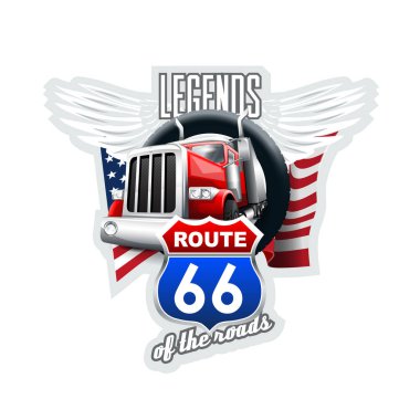 Vintage Route 66 logosunu görmeniz gerekir. Vektör grafikleri