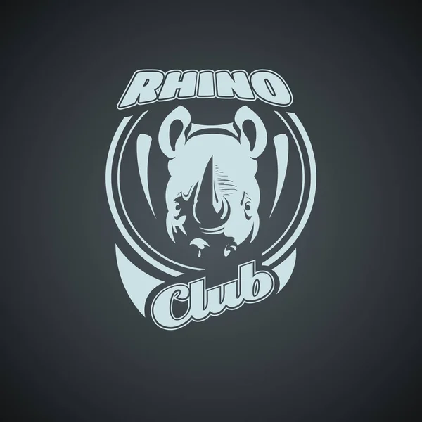 Vintage Retro Logo Rhino — Stock Vector