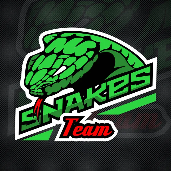 Snake Logo Šablona Pro Téma Sport Tým — Stockový vektor