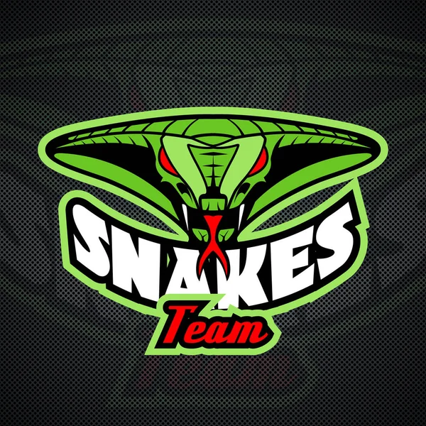 Modèle Logo Avec Tête Serpent — Image vectorielle